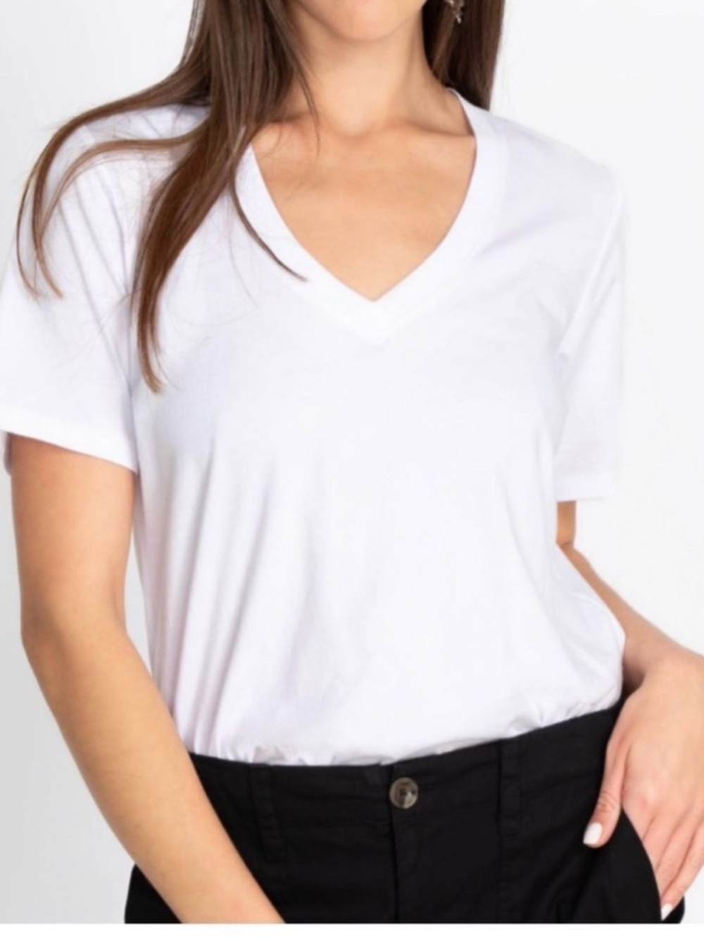 Johnny Was Calme Organic Cotton Drop Shoulders Tee